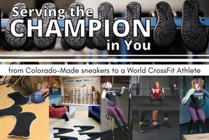 Mary Beth Prodromides, crossfit world champion wears american-made in colorado barefoot-feel minimalist shoes by SOM Footwear