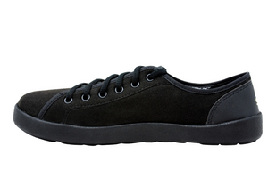 SEN Suede Elevate flat sole casual black sneaker leftside